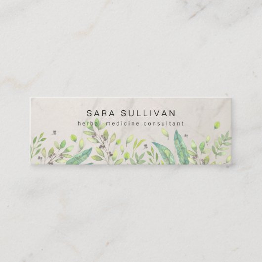 Carte De Visite Mini Feuille Berries Herbes de médecine herbacée (Devant)
