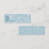 Carte De Visite Mini Feuille bleu - maigre (Devant / Derrière)