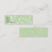 Carte De Visite Mini Feuille vert - maigre (Devant / Derrière)