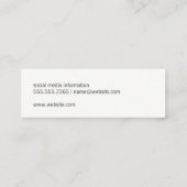 Carte De Visite Mini Feuilles d'or / Polices mixtes (Dos)