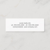 Carte De Visite Mini Fibre et métal de carbone (Dos)