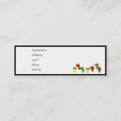 Carte De Visite Mini Fiesta Cactus avec guitare et poivrons dansants (Dos)