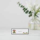 Carte De Visite Mini Fiesta Cactus avec guitare et poivrons dansants (Debout devant)