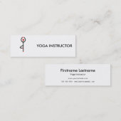 Carte De Visite Mini Figure de bâton de pose de yoga d'arbre. (Devant / Derrière)