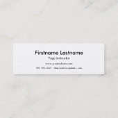 Carte De Visite Mini Figure de bâton de pose de yoga d'arbre. (Dos)