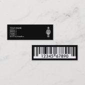 Carte De Visite Mini fille de code barres : 2 dégrossis : (Devant / Derrière)