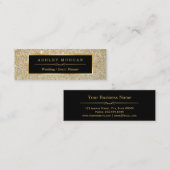 Carte De Visite Mini Fille élégante et mode Beauté Parties scintillant  (Devant / Derrière)