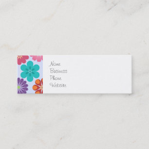 Carte De Visite Mini Fille Fleur Power coloré motif floral