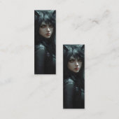 Carte De Visite Mini Fille Wolf Anime (Devant / Derrière)