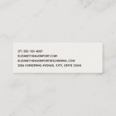 Carte De Visite Mini Flamant rose rose à Santa Hat Noël Whimsical (Dos)