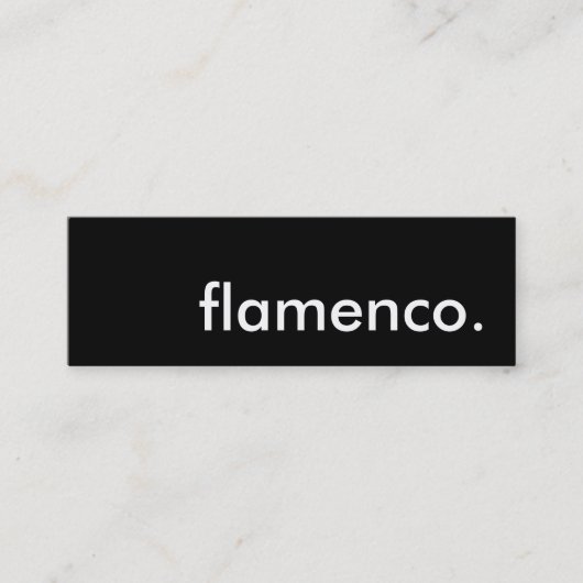 Carte De Visite Mini flamenco. (Devant)