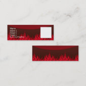 Carte De Visite Mini Flammes rouges (Devant / Derrière)