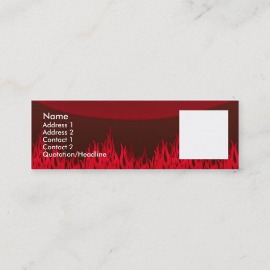 Carte De Visite Mini Flammes rouges (Devant)