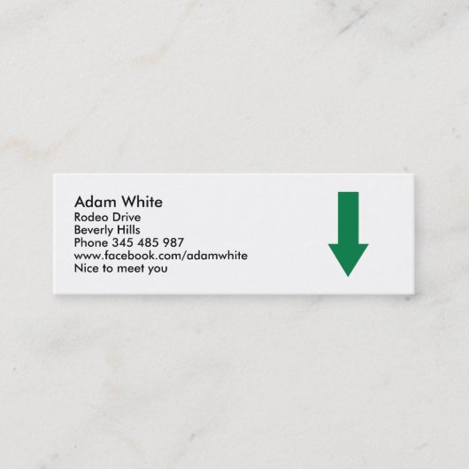 Carte De Visite Mini Flèche (Devant)