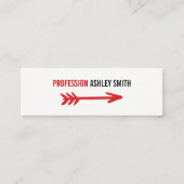 Carte De Visite Mini Flèche / Rouge (Devant)