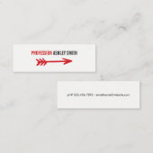 Carte De Visite Mini Flèche / Rouge (Devant / Derrière)