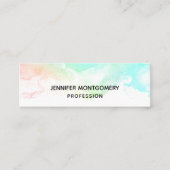 Carte De Visite Mini Flèches Abstraites vert et bleu (Devant)