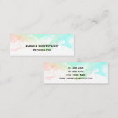 Carte De Visite Mini Flèches Abstraites vert et bleu (Devant / Derrière)