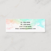 Carte De Visite Mini Flèches Abstraites vert et bleu (Dos)