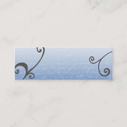 Carte De Visite Mini Flèches et Modèle de script (Devant)