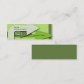 Carte De Visite Mini Flèches vertes (Devant / Derrière)
