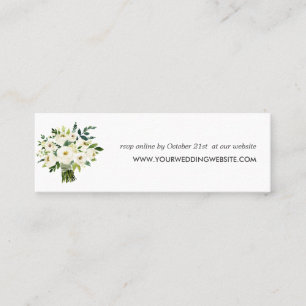 Carte De Visite Mini Fleur blanche Site Mariage Bouquet