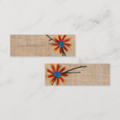 Carte De Visite Mini Fleur de bois (Devant / Derrière)