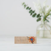 Carte De Visite Mini Fleur de bois (Debout devant)
