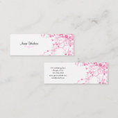 Carte De Visite Mini Fleur de cerise, Sakura, fleuriste, Fleur Shop (Devant / Derrière)