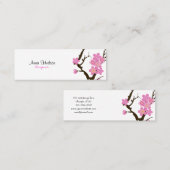 Carte De Visite Mini Fleur de cerise, Sakura, fleuriste, Fleur Shop (Devant / Derrière)