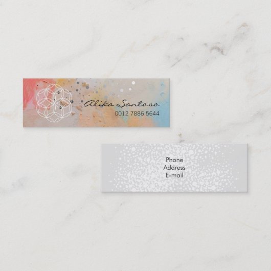 Carte De Visite Mini Fleur de la vie (Devant / Derrière)