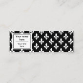 Carte De Visite Mini Fleur de Lis Motif, française, royale, blanche (Dos)