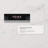 Carte De Visite Mini Fleur de Lotus marbré | Professeur de yoga | Yoga  (Devant / Derrière)