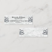 Carte De Visite Mini Fleur de Lotus marbré | Professeur de yoga | Yoga  (Devant / Derrière)