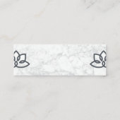 Carte De Visite Mini Fleur de Lotus marbré | Professeur de yoga | Yoga  (Dos)