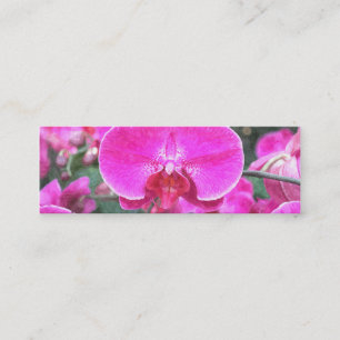 Carte De Visite Mini Fleur d'orchidée rose, photographie florale
