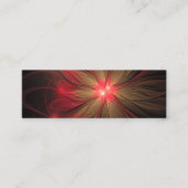 Carte De Visite Mini Fleur fractale de fansy rouge (Devant)