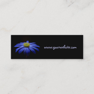 Carte De Visite Mini Fleur Gerbera Blue Daisy sur un arrière - plan noi