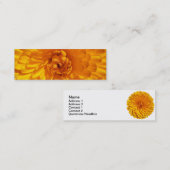 Carte De Visite Mini Fleur jaune d'or moderne de souci (Devant / Derrière)