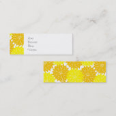 Carte De Visite Mini Fleur Jaune Lumineuse Fleurit Floral (Devant / Derrière)