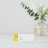 Carte De Visite Mini Fleur Jaune Lumineuse Fleurit Floral (Debout devant)