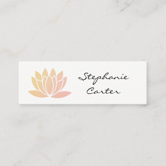 Carte De Visite Mini Fleur Lotus (Devant)