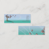 Carte De Visite Mini Fleur - maigre (Devant / Derrière)