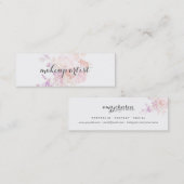 Carte De Visite Mini fleur moderne chic de rose d'aquarelle de (Devant / Derrière)
