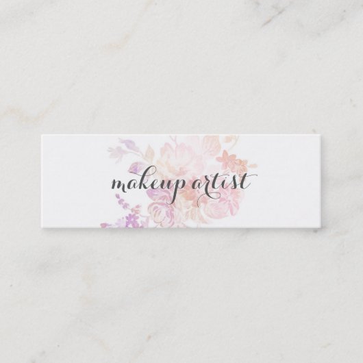 Carte De Visite Mini fleur moderne chic de rose d'aquarelle de (Devant)