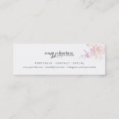 Carte De Visite Mini fleur moderne chic de rose d'aquarelle de (Dos)