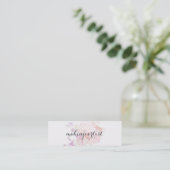 Carte De Visite Mini fleur moderne chic de rose d'aquarelle de (Debout devant)