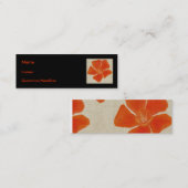 Carte De Visite Mini Fleur orange Profilecard maigre (Devant / Derrière)