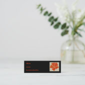 Carte De Visite Mini Fleur orange Profilecard maigre (Debout devant)