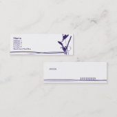 Carte De Visite Mini Fleur pourpre - maigre (Devant / Derrière)